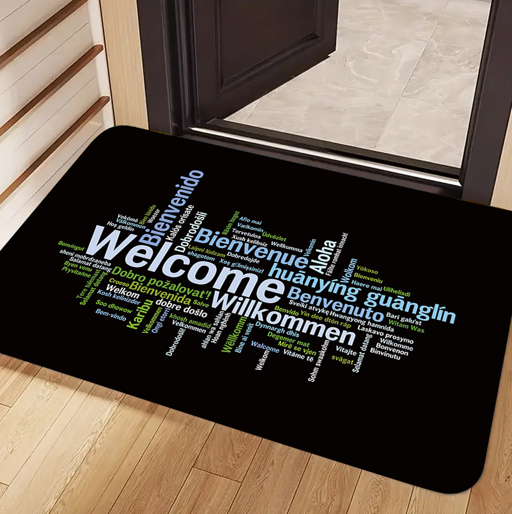 Welcome & Friends Theme Carpet – Home Bar Word Bewertung und Preis