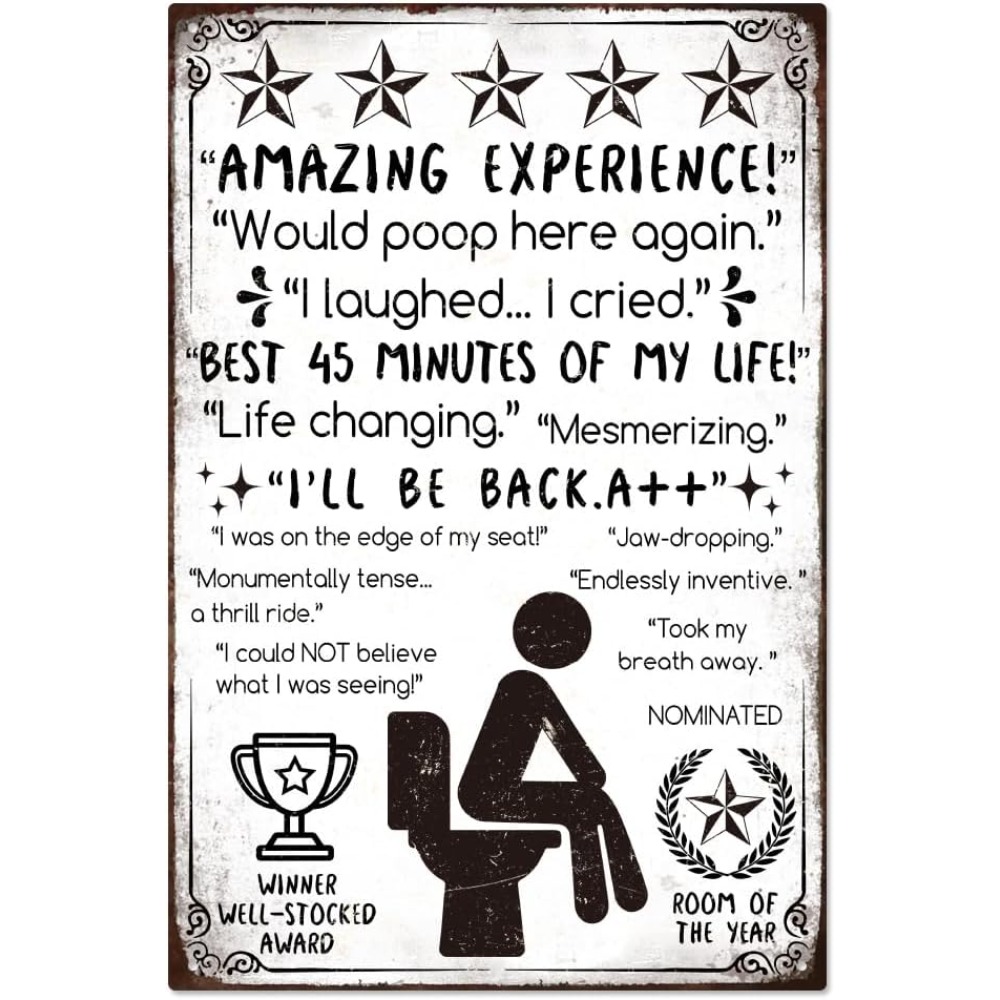 Funny Bathroom Metal Tin Sign  – Home Bar And Coffee Bewertung und Preis