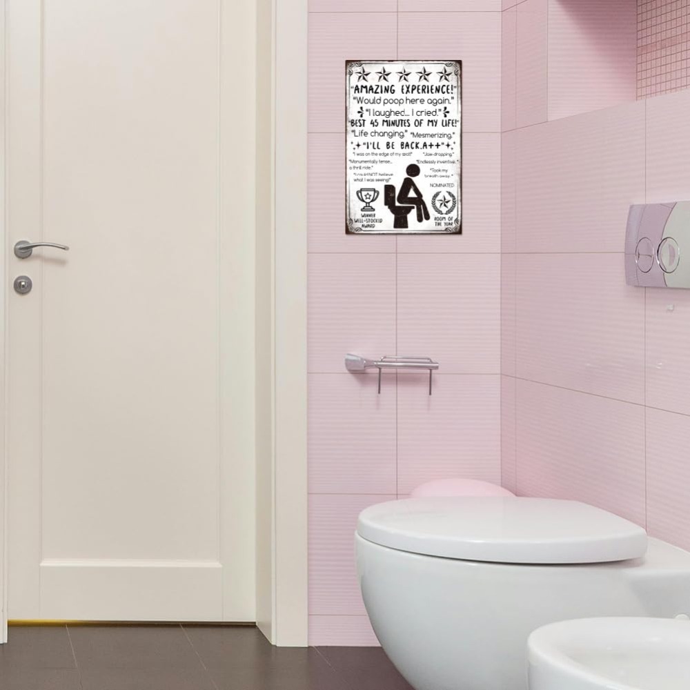 Funny Bathroom Metal Tin Sign  – Home Bar And Coffee Bewertung und Preis
